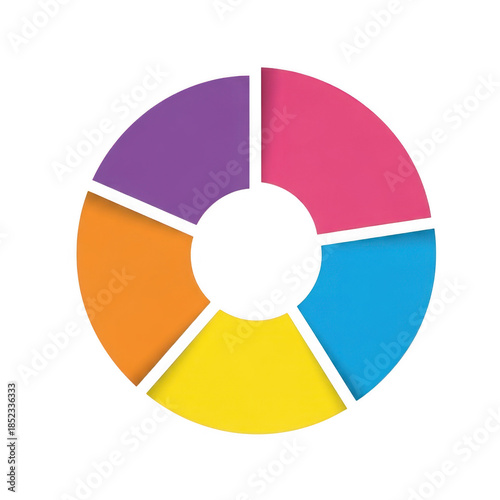 Free Download Colorful pie chart isolated on transparent background - GFXLoad