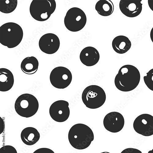 Abstract textured dots in dry brush pastel style chaotic seamless pattern