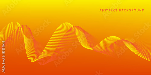 Backgroun orange and yellow Abstack Wave line vector. eps 10