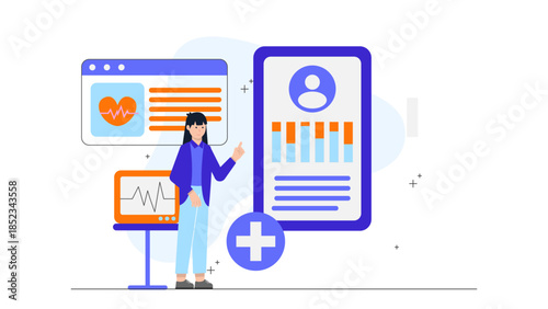 Coworking Space Hosting Networking Event. Flat Vector Illustration