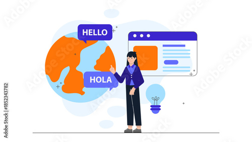 Smart Home Technician Installing loT Devices. Flat Vector Illustration