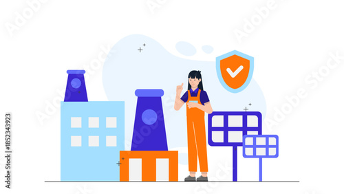 Supply Chain Team Mitigating Disruption. Flat Vector Illustration