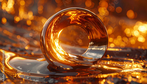 Glass Ring: A luminous glass ring, capturing the interplay of light and shadow, offers a glimpse into elegance and simplicity. Its transparent nature invites contemplation.