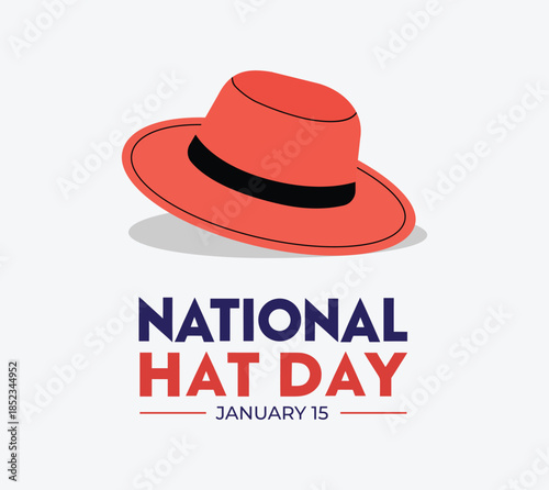 National hat day celebration vector hat illustration design