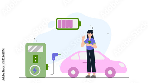 Blockchain Team Developing Smart Contracts. Flat Vector Illustration