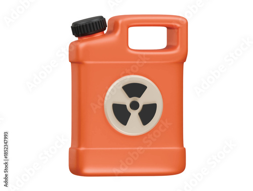 nuclear jerrycan icon 3d illustration render