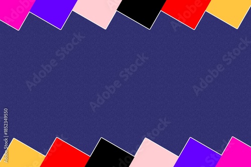 Colorful Geometric Paper Style Border with Text Space
