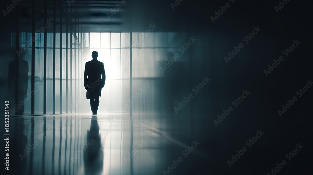 Fototapeta premium The CEO leading the team signifies a leader who is shaping the future.