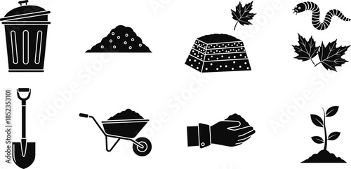 Gardening and yard work icons