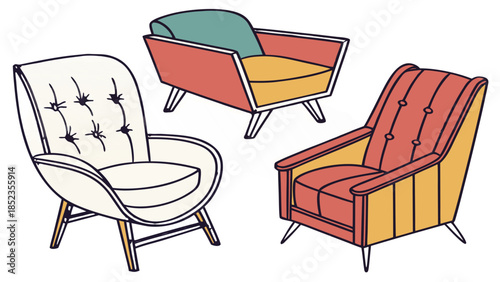 Colorful modern chairs for stylish home or office decor