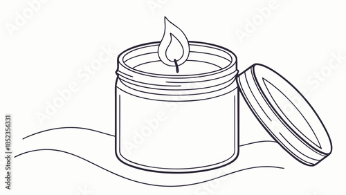 Cozy candlelight in a simple jar with lid