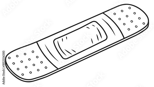Simple illustration of a classic adhesive bandage