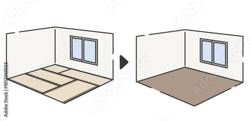 畳からフローリングに変更するリフォームのビフォーアフター
