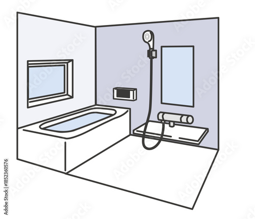 新しいお風呂のイラスト