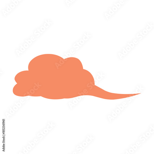 orange cloud illustration vector