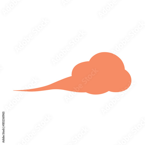 orange cloud illustration vector