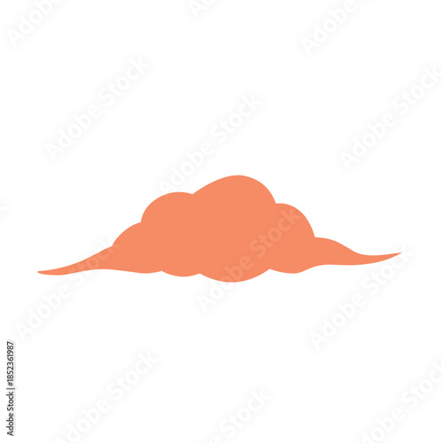 orange cloud illustration vector