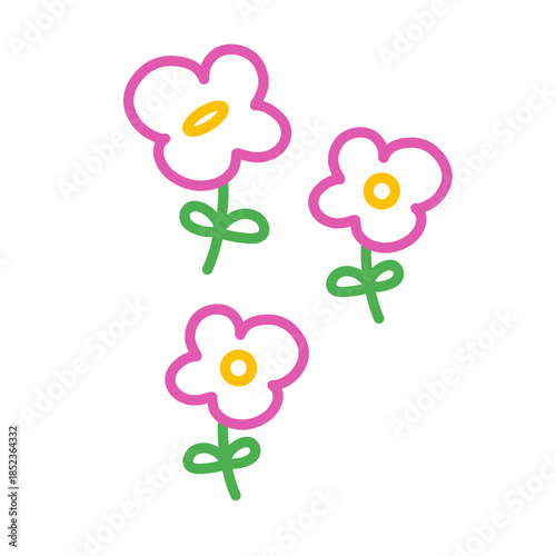 cute colorful scribbles vector