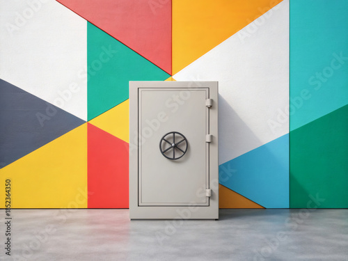 Smartphone Mockup with Abstract Colorful Background