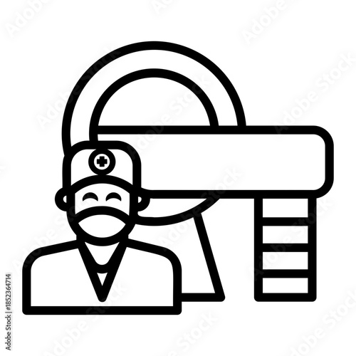 x ray machine Line Icon