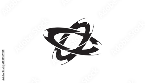 Abstract Ink Swirl Orbit