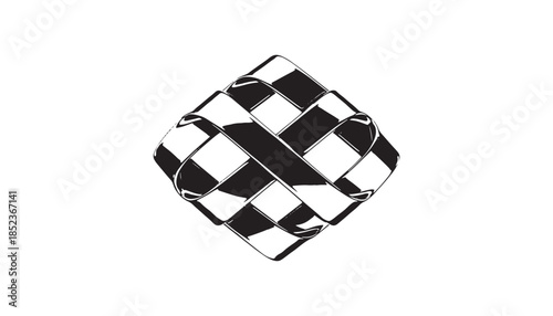 Abstract woven knot design