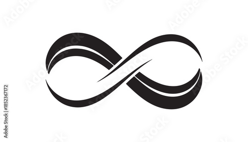 Abstract Infinity Symbol with Interwoven Curves