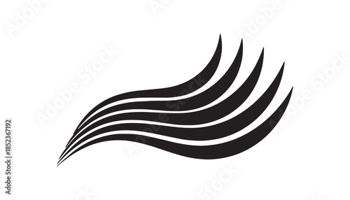 Curved Wave Form Abstract Shape