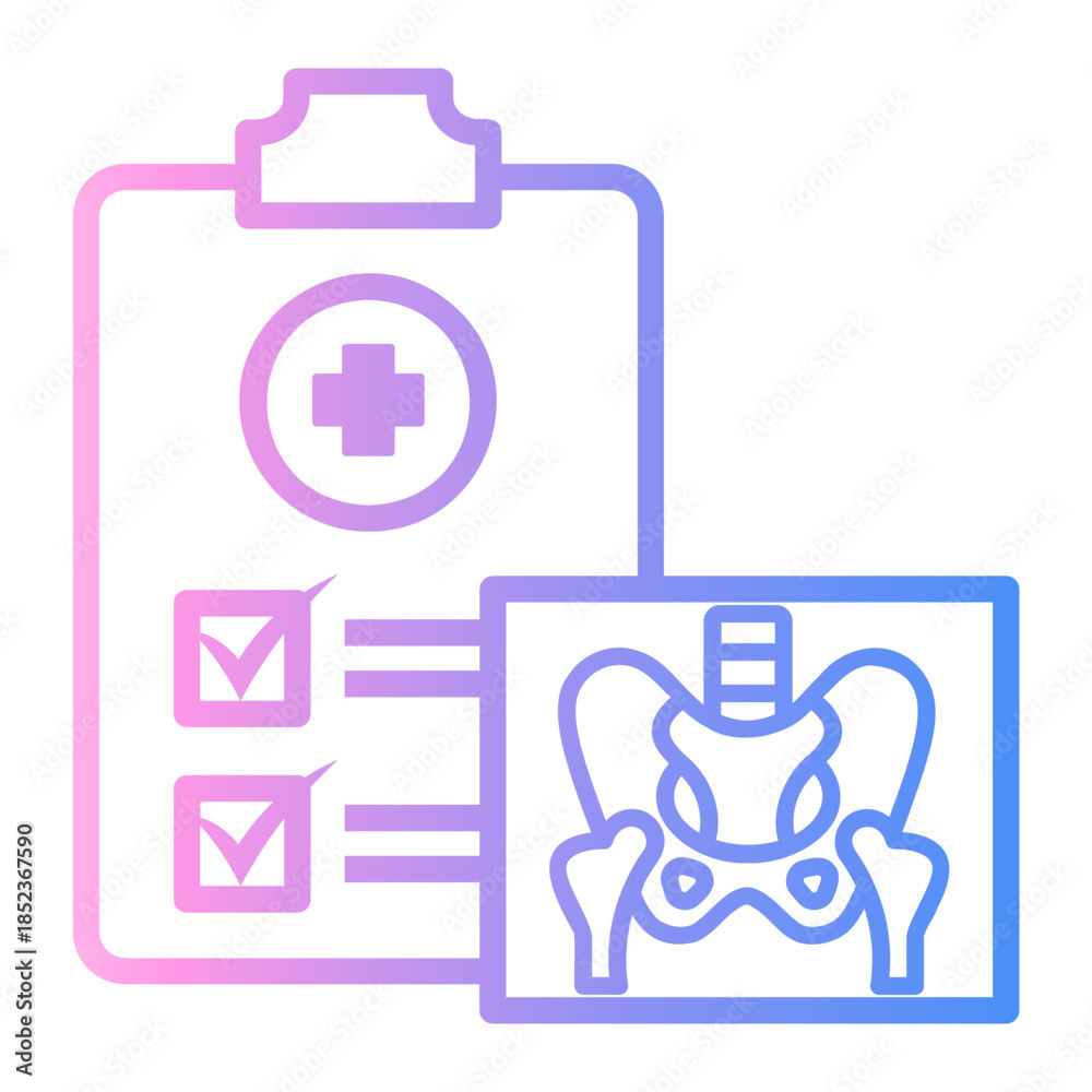 Obraz premium clipboard Line Gradient Icon