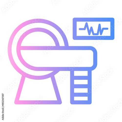 ct scan Line Gradient Icon