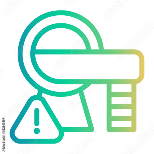 magnetic resonance Line Gradient Icon