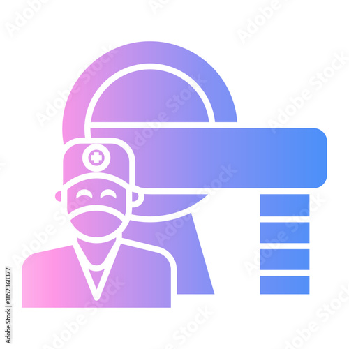 x ray machine Gradient icon