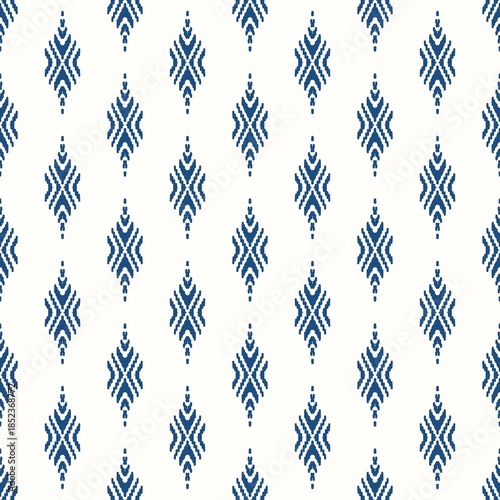 Minimal Tribal Ikat Pattern in Blue