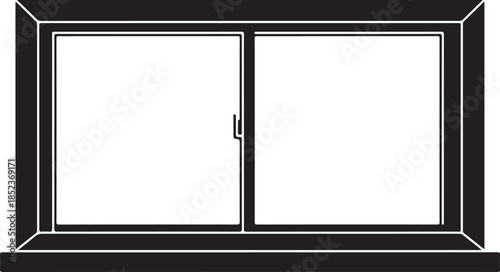 Black and white double door with a handle in the middle black door white door