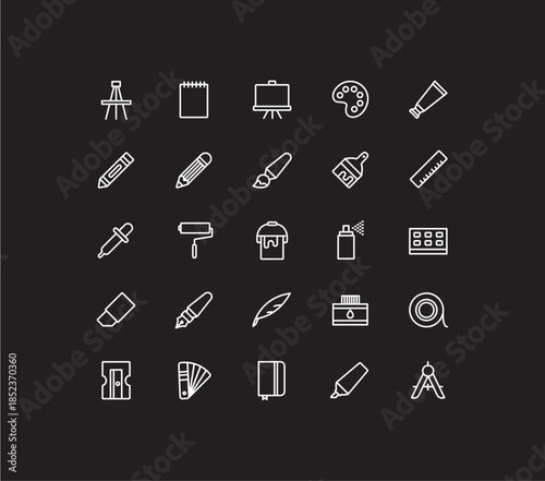 Art Tools Icons Set