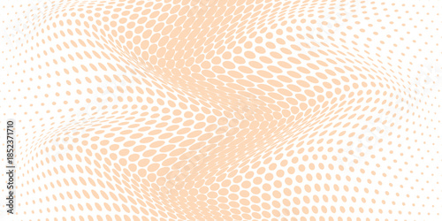 simple peach dot wave pattern for banner poster background.