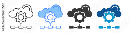 Orchestration Icon Set Multiple Style Collection