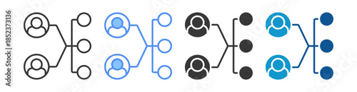 Load Balancing Icon Set Multiple Style Collection