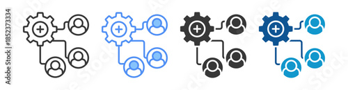 Resource Allocation Icon Set Multiple Style Collection