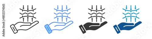 Elasticity Icon Set Multiple Style Collection