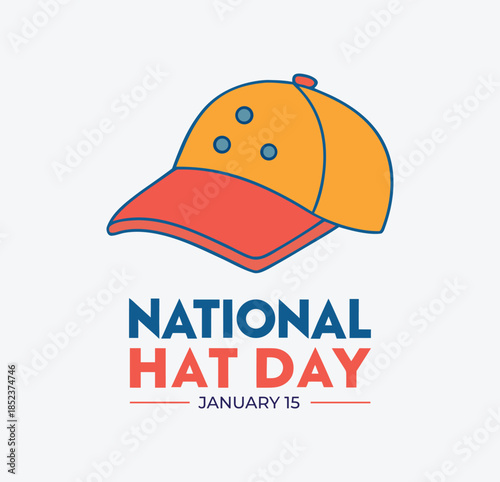 National hat  day celebrated on January 15 illustration design