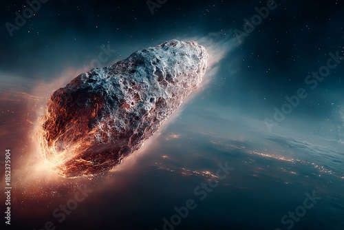 Cratered asteroid surface, highlighting space object analysis and planetary features, Cratered asteroid surface, highlighting space object analysis and planetary features.