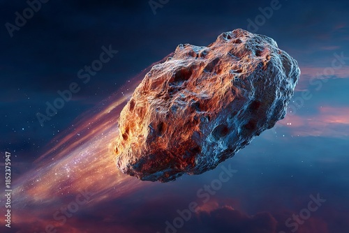 Cratered asteroid surface, highlighting space object analysis and planetary features, Cratered asteroid surface, highlighting space object analysis and planetary features.