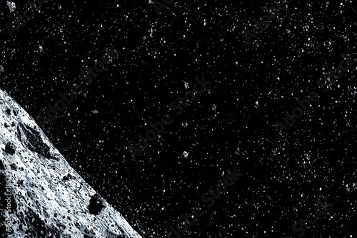 Cratered asteroid surface, highlighting space object analysis and planetary features, Cratered asteroid surface, highlighting space object analysis and planetary features.