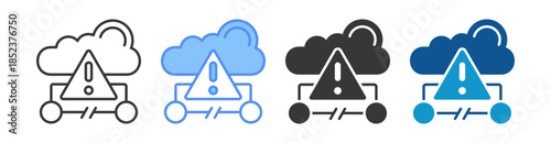 Fault Tolerant Design Icon Set Multiple Style Collection