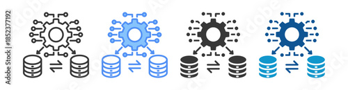 Integration Icon Set Multiple Style Collection