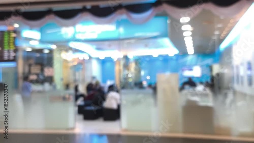 Blurred people' activities in office building