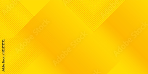 Abstract yellow gradient arrow shape overlay layer background with arrow pattern and shadow. Modern graphic element. Suit for poster, brochure, banner, business, cover, web, flyer. Vector illustration