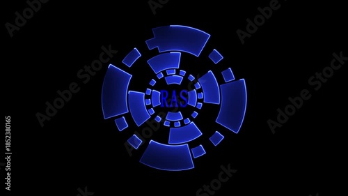 Abstract blue technology background. Vector illustration