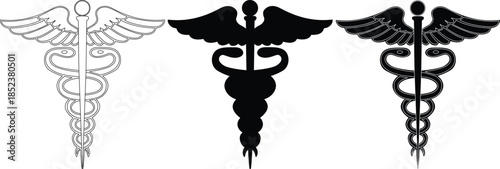 Health care sign visual caduceus medical symbols symbolize hospital, treatment, pharmacy, nursing, doctor, physician, wellness, life, science, anatomy, biology, organic, pharmaceutical